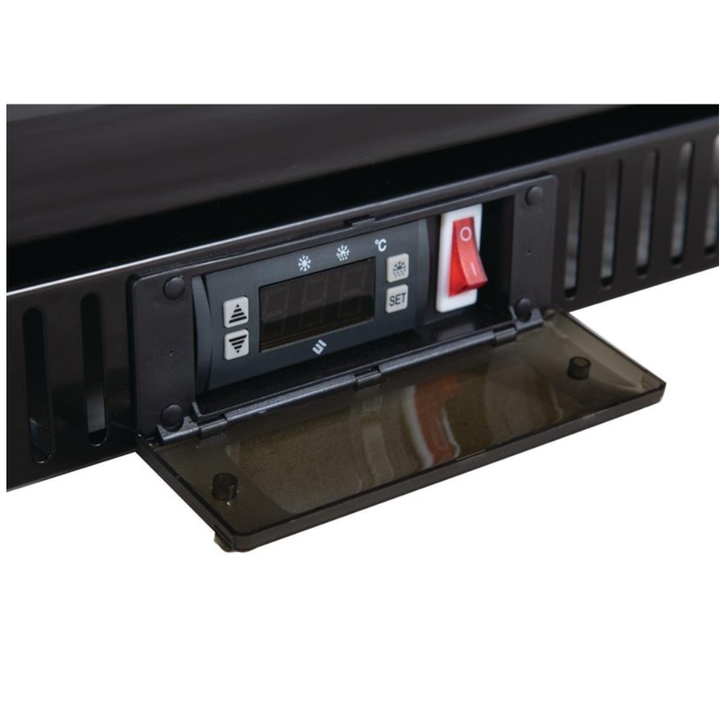 Arrière-bar une porte pivotante Polar Série G noir 128L
