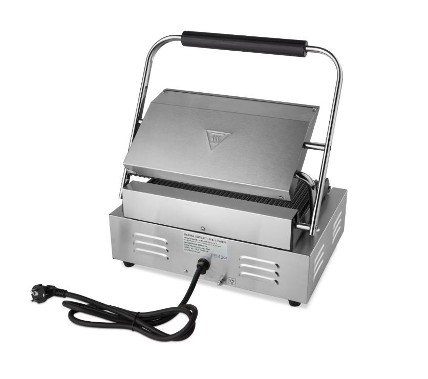 Grill de contact électrique inox – Idéal snack & restauration rapide