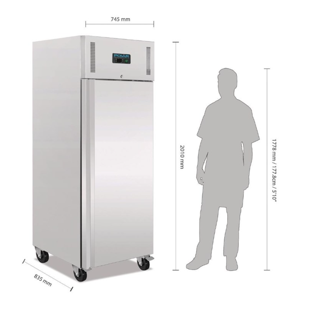 Armoire Négative GN Inox 1 Porte 650 L Polar Série U (U633) Disponible chez EVM
