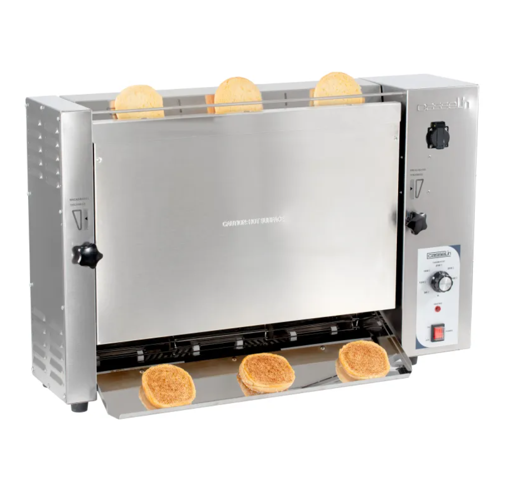 Toasteur Vertical Casselin 900 – 1800 Toasts/h – 3 Couloirs – Inox – 3300W – 60 à 300°C