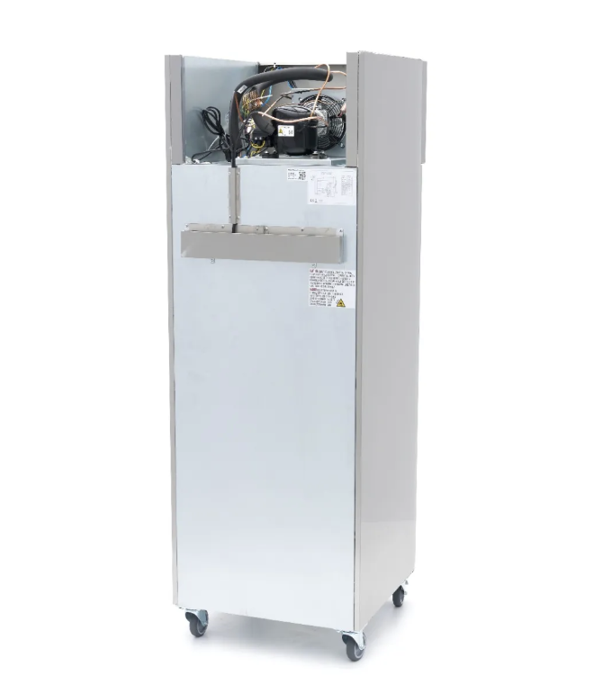 Armoire réfrigérée positive - 400 L - 3 étagères réglables (1/1 GN) - acier inoxydable - sur roulettes