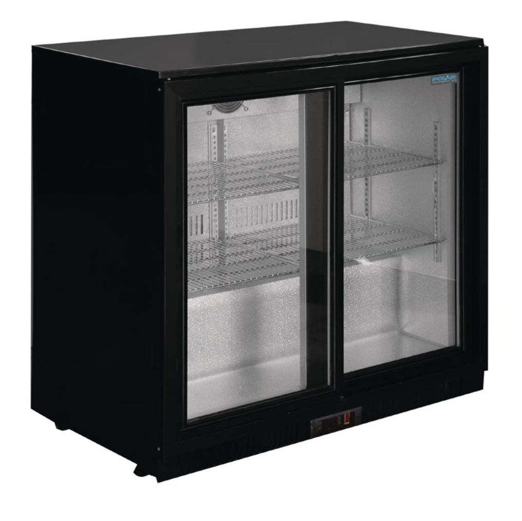 Arrière-Bar Réfrigéré 2 Portes Coulissantes Polar – 180 Bouteilles – 900 mm