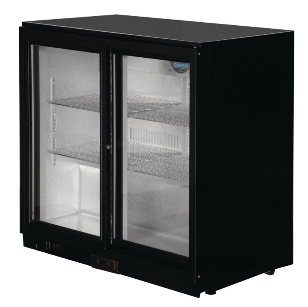 Arrière-Bar Réfrigéré 2 Portes Coulissantes Polar – 180 Bouteilles – 900 mm
