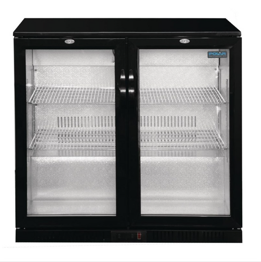 Arrière-Bar Réfrigéré 2 Portes Battantes Polar – 180 Bouteilles – 900 mm