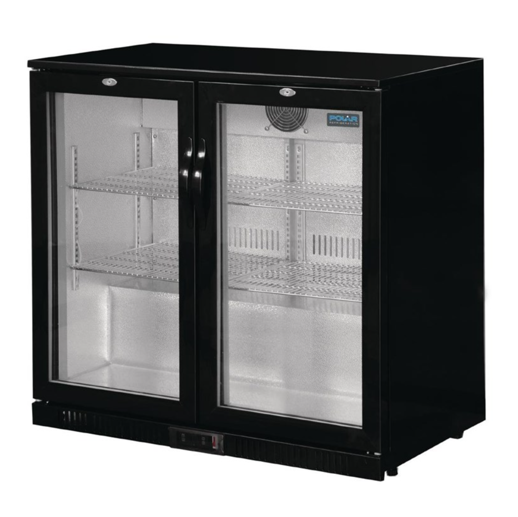 Arrière-Bar Réfrigéré 2 Portes Battantes Polar – 180 Bouteilles – 900 mm