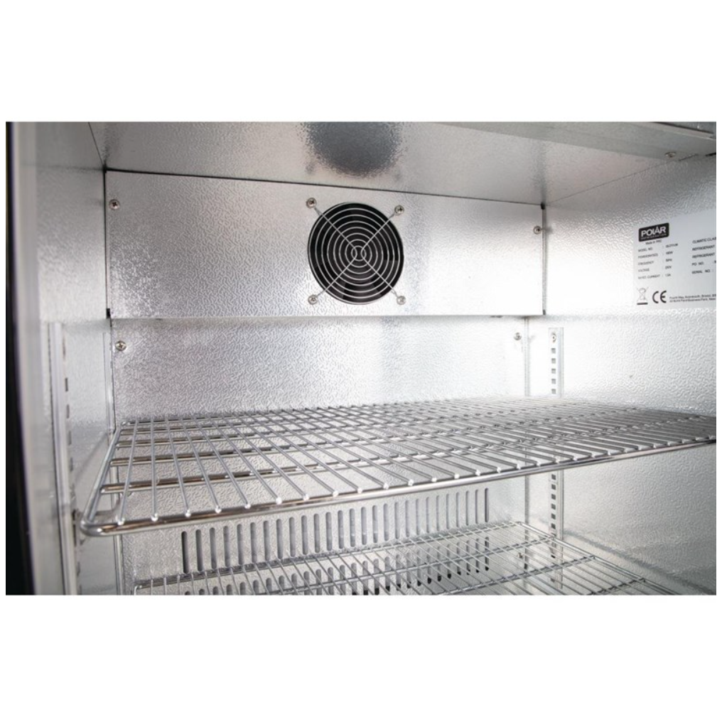 Arrière-Bar Réfrigéré 1 Porte Pivotante Polar Série G – 128 L – Noir