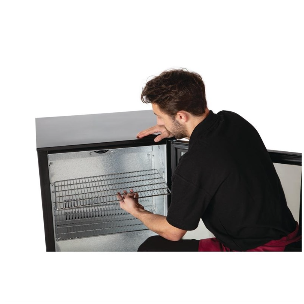 Arrière-Bar Réfrigéré 1 Porte Pivotante Polar Série G – 128 L – Noir