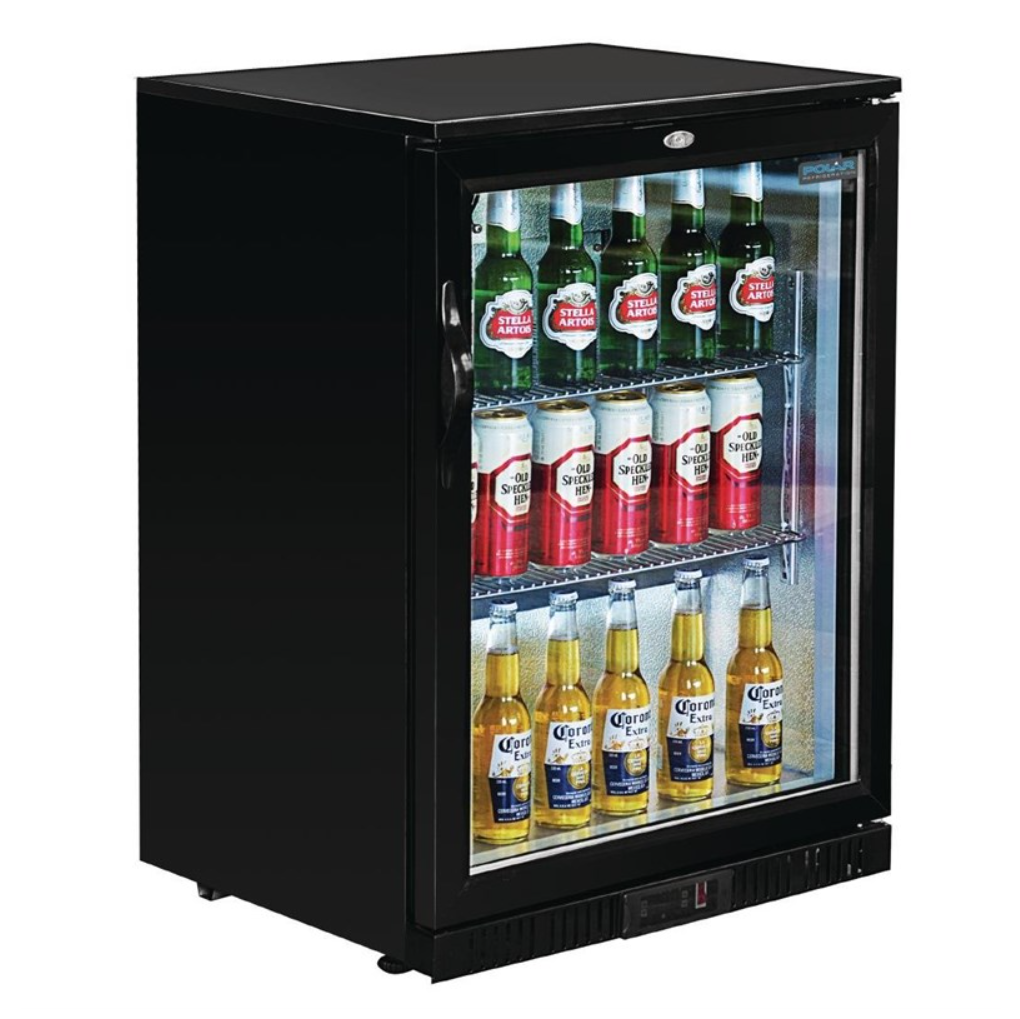 Arrière-Bar Réfrigéré 1 Porte Pivotante Polar Série G – 128 L – Noir