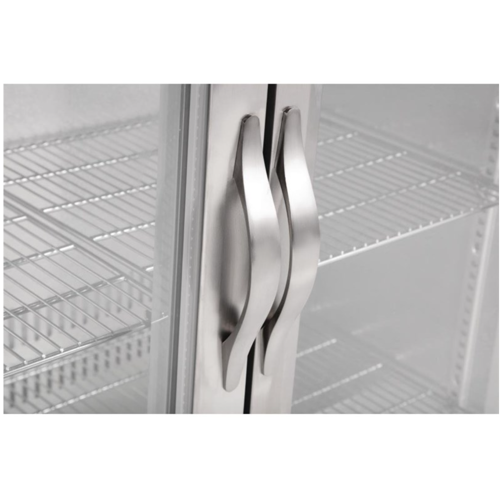 Arrière-Bar Réfrigéré 3 Portes Pivotantes Polar Série G – Inox – 330 L