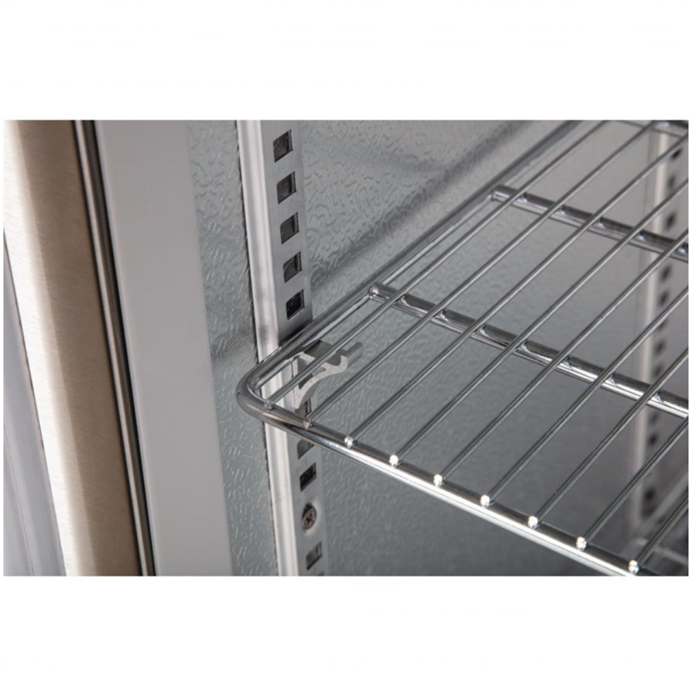 Arrière-Bar Réfrigéré 3 Portes Pivotantes Polar Série G – Inox – 330 L