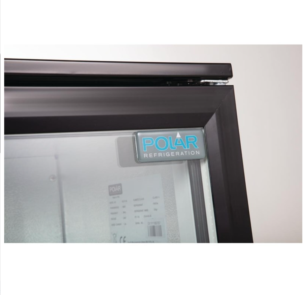 Arrière-bar une porte pivotante Polar Série G noir 128L