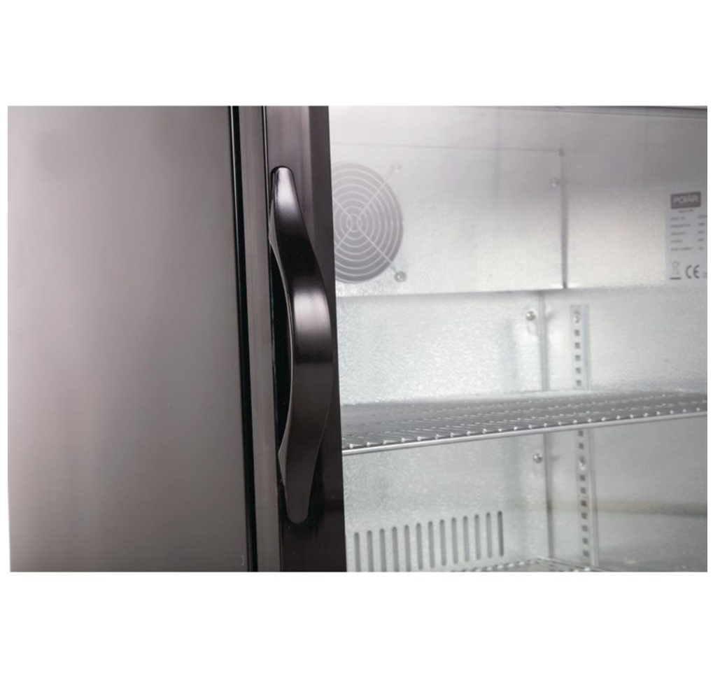 Arrière-bar une porte pivotante Polar Série G noir 128L