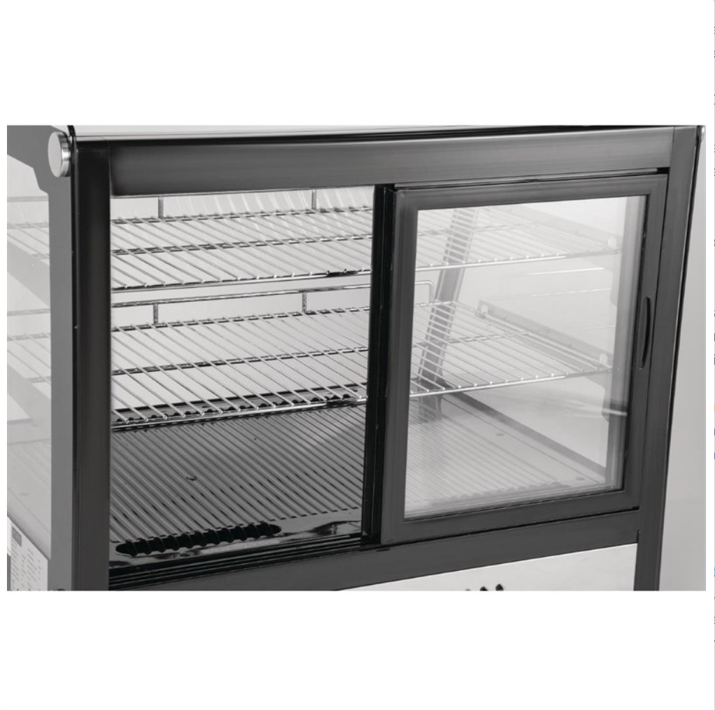 Vitrine réfrigérée de comptoir noire Polar Série G 160L