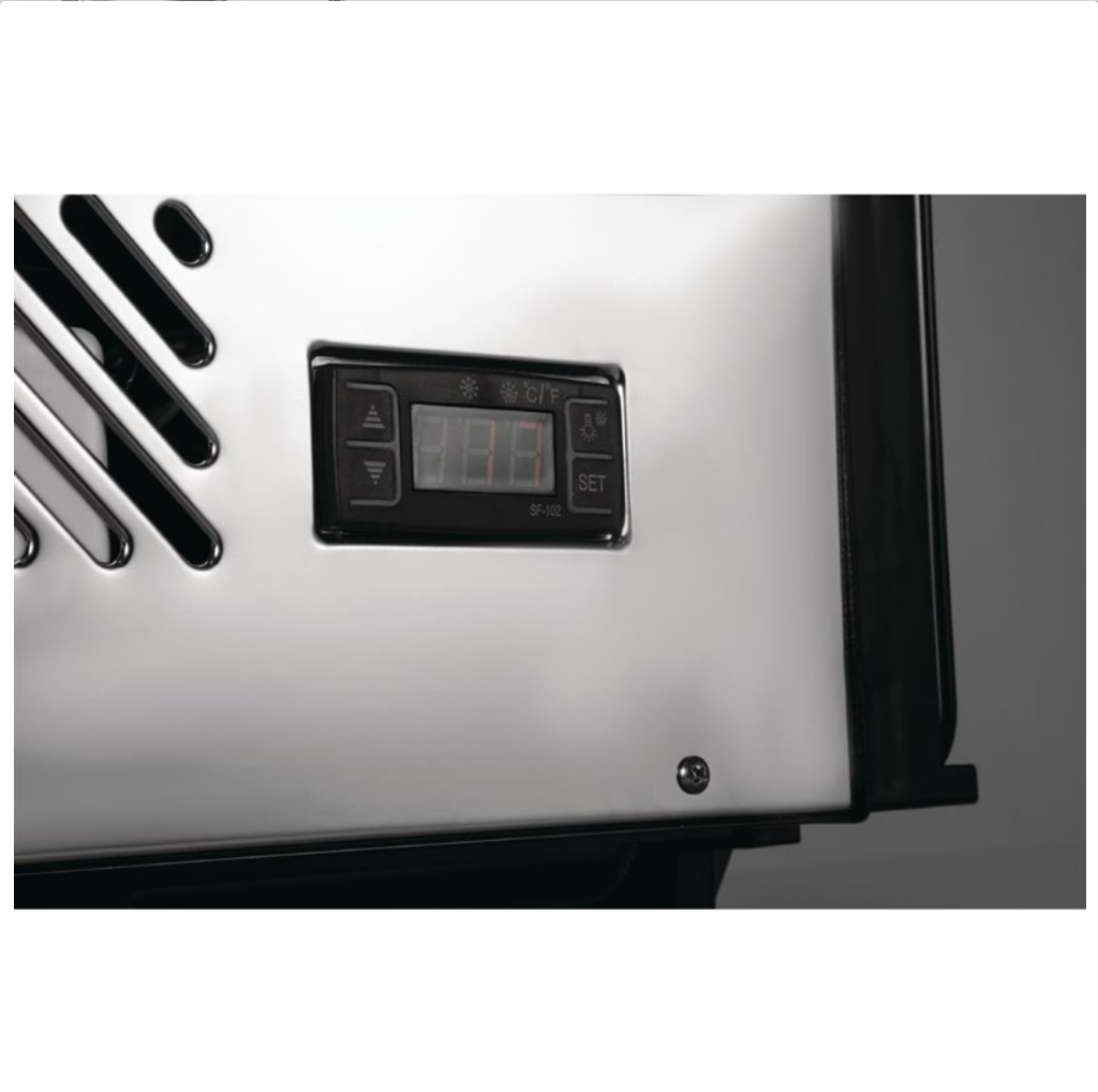 Vitrine réfrigérée de comptoir noire Polar Série G 160L