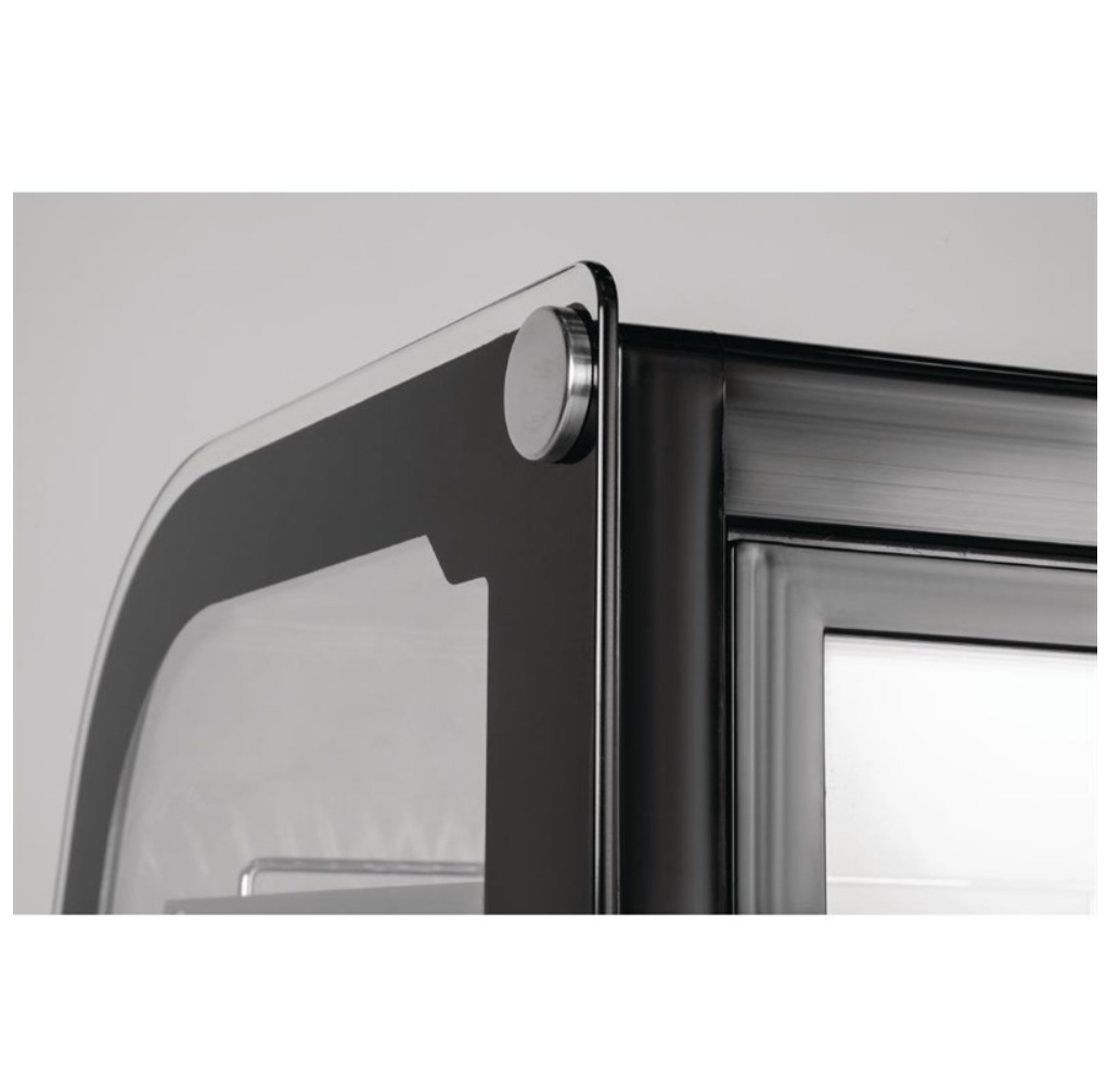 Vitrine réfrigérée de comptoir noire Polar Série G 160L