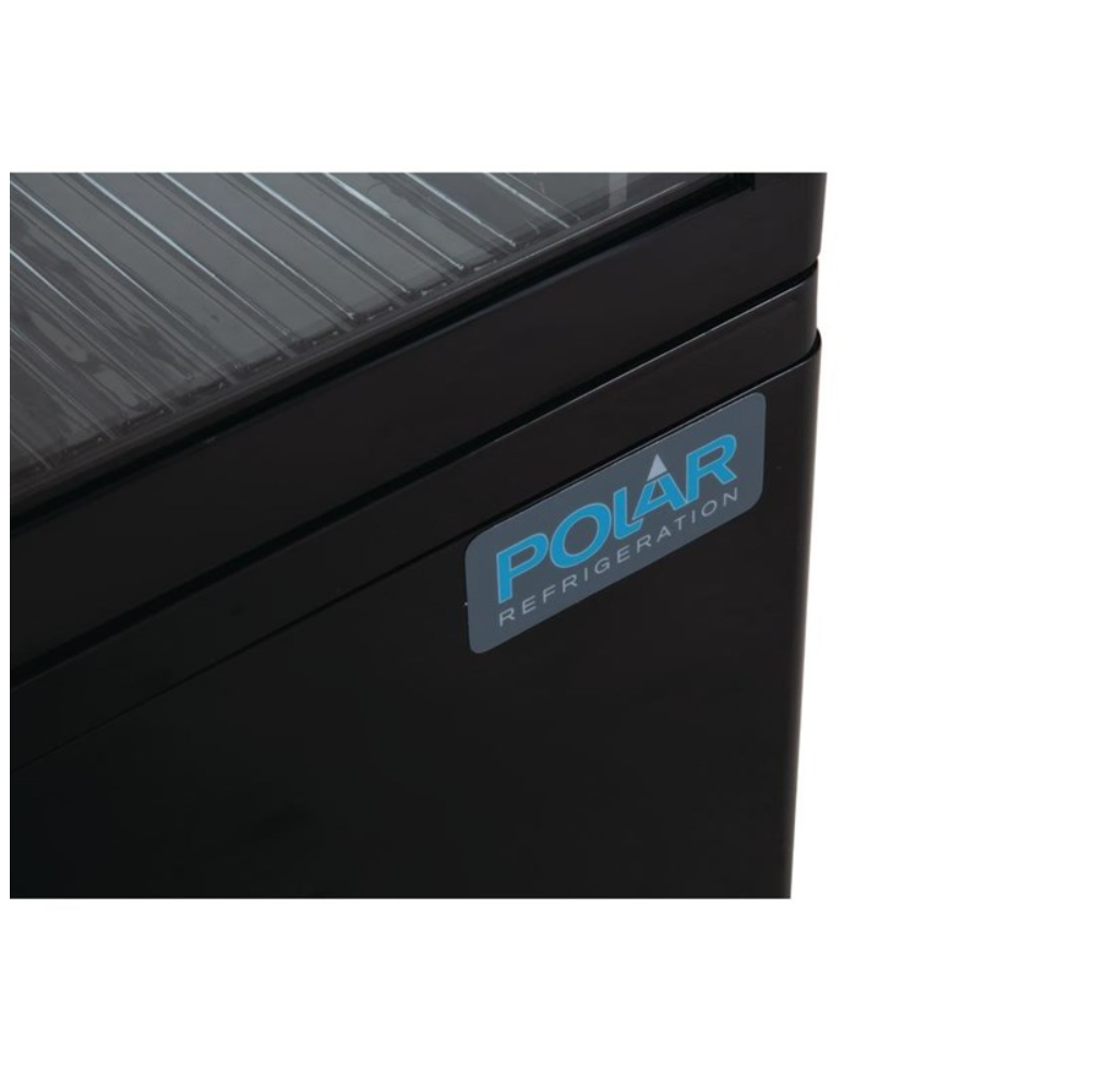 Vitrine réfrigérée de comptoir économe en énergie Polar série C noire 68L