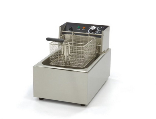 Friteuse Électrique Professionnelle 6 Litres – Inox avec Zone Froide – Thermostat 0 à 200 °C