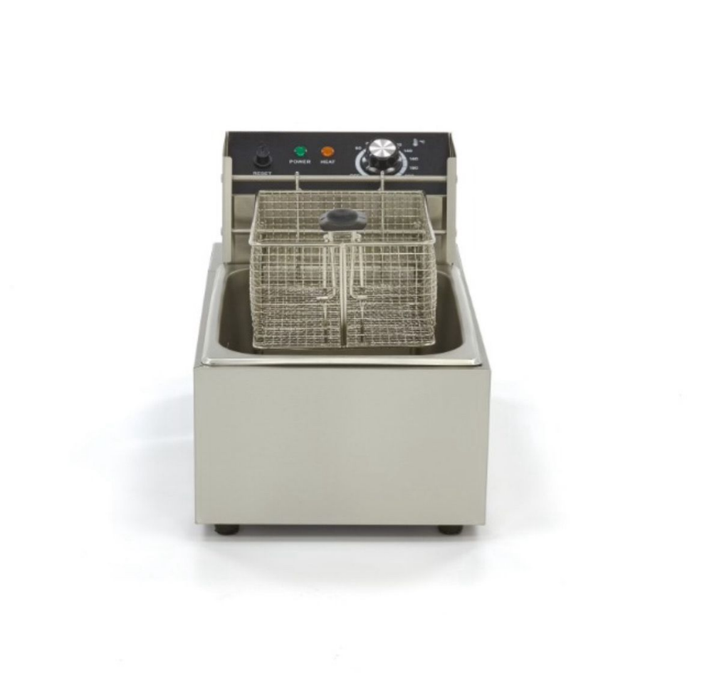 Friteuse Électrique Professionnelle 6 Litres – Inox avec Zone Froide – Thermostat 0 à 200 °C