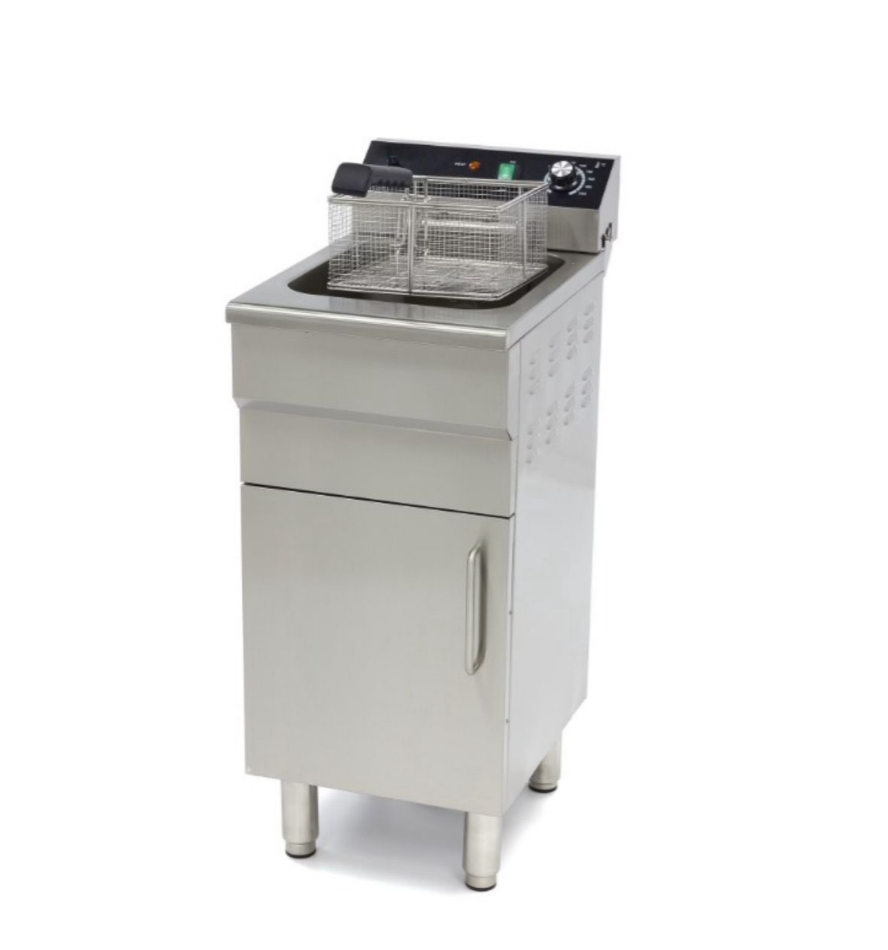 Friteuse Électrique Professionnelle 16L – Triphasée 400V – 5000W – Zone Froide + Robinet de Vidange
