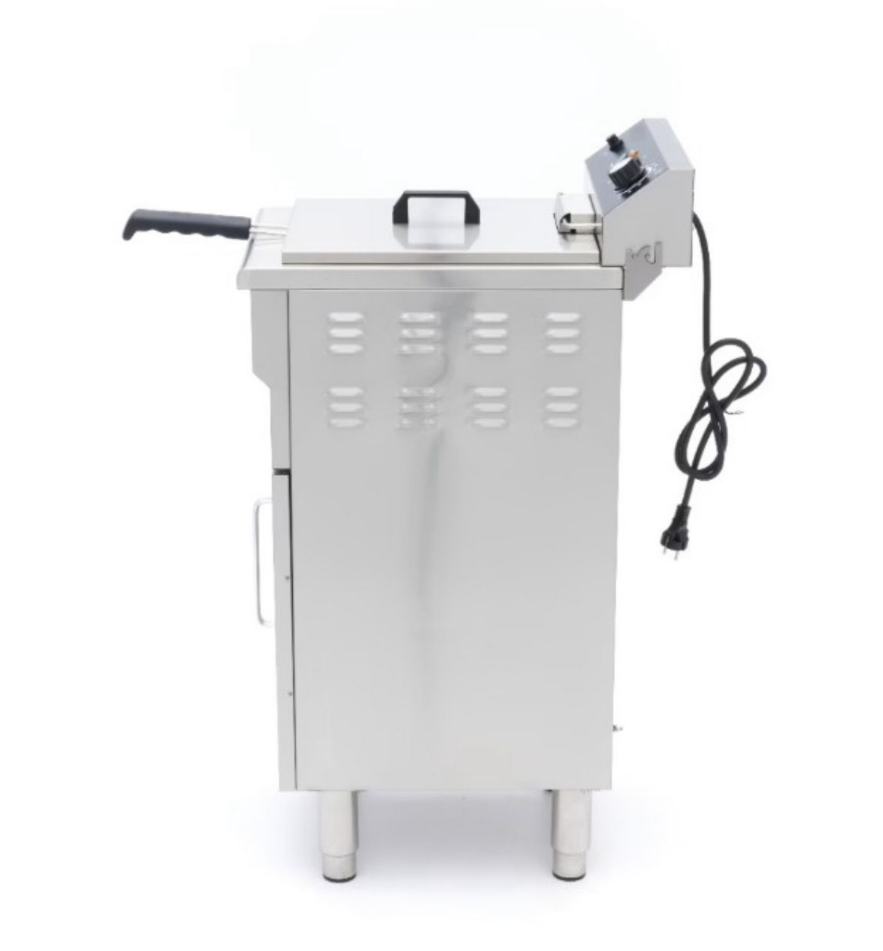 Friteuse Électrique Professionnelle 16L avec Robinet + Support – 230V – 3000W – Zone Froide