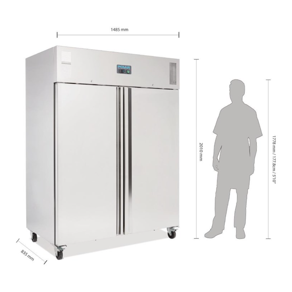 Armoire Négative GN Inox 2 Portes 1300L – Polar Série U Disponible chez EVM