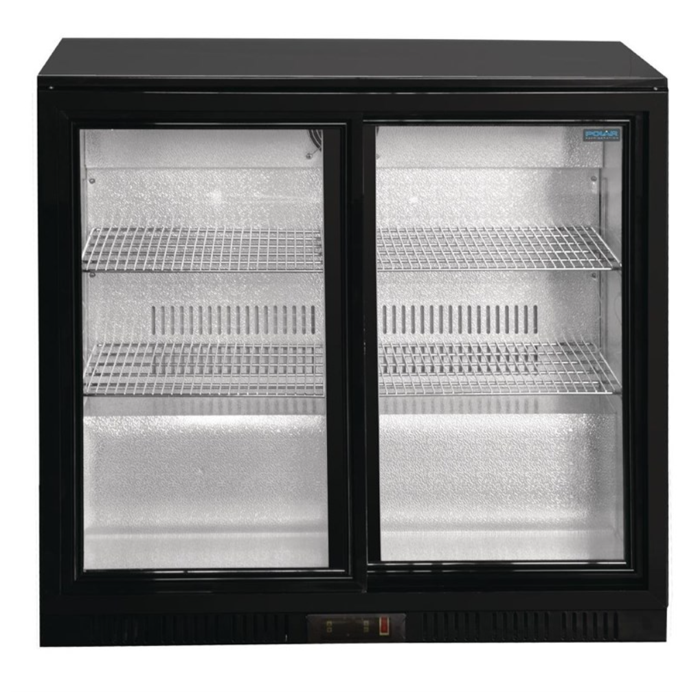 Arrière-Bar Réfrigéré 2 Portes Coulissantes Polar – 180 Bouteilles – 900 mm