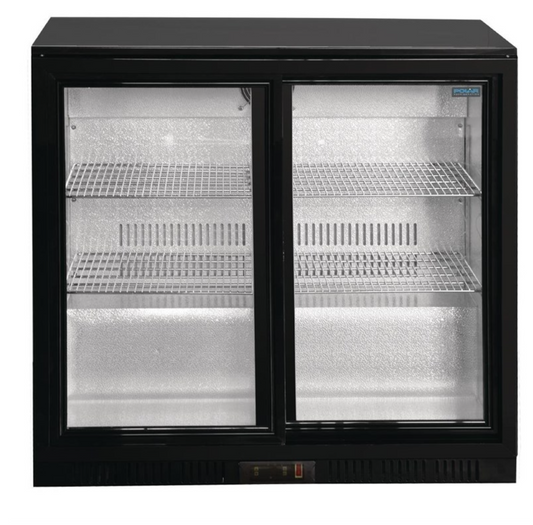 Arrière-Bar Réfrigéré 2 Portes Coulissantes Polar – 180 Bouteilles – 900 mm