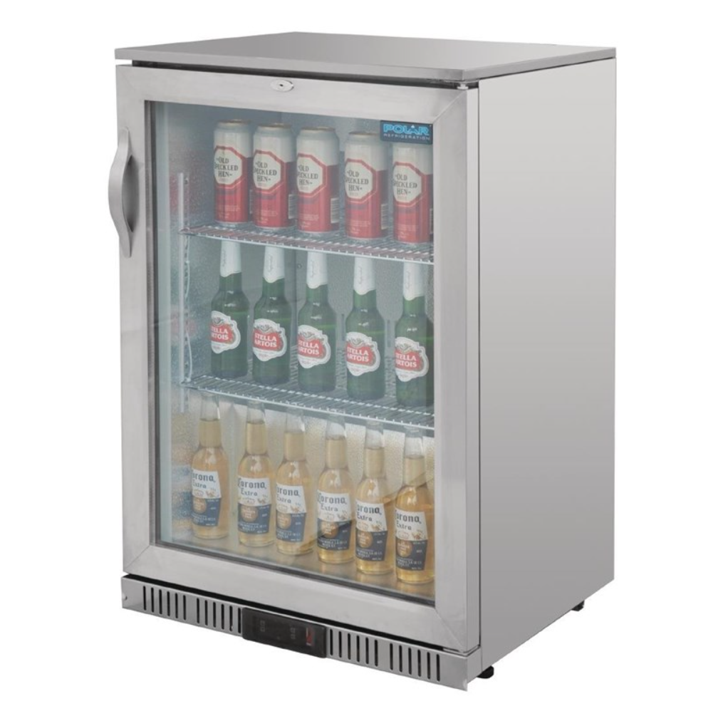 Arrière-Bar Réfrigéré 1 Porte Pivotante Polar Série G – Inox – 108 Bouteilles