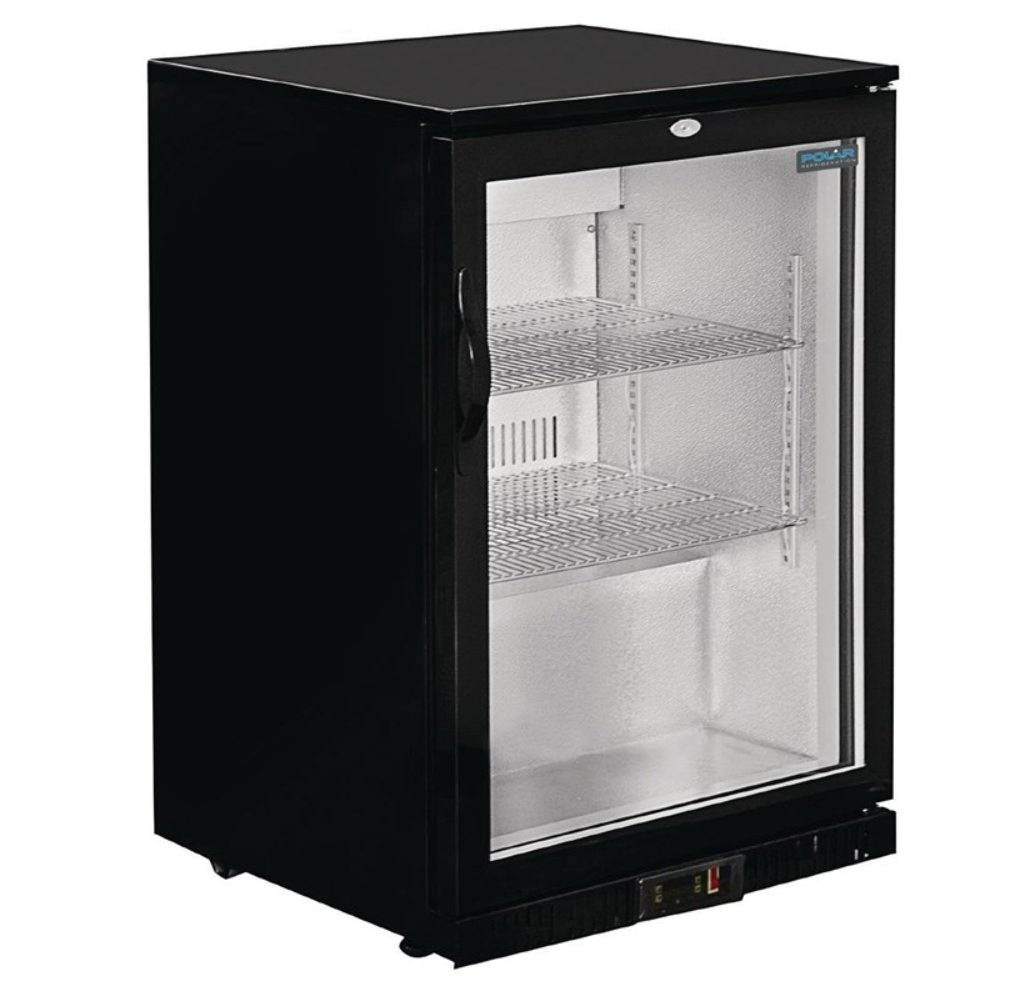 Arrière-bar une porte pivotante Polar Série G noir 128L
