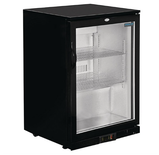 Arrière-bar une porte pivotante Polar Série G noir 128L
