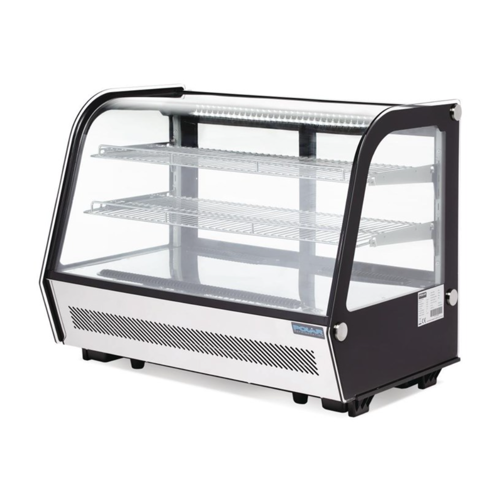 Vitrine réfrigérée de comptoir noire Polar Série G 160L