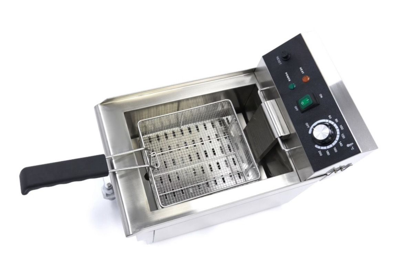 Friteuse Électrique Professionnelle 10L avec Robinet – 3000W – 230V – Inox Compacte