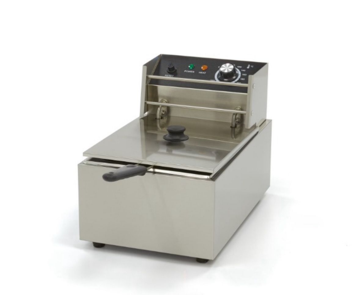 Friteuse Électrique Professionnelle 6 Litres – Inox avec Zone Froide – Thermostat 0 à 200 °C