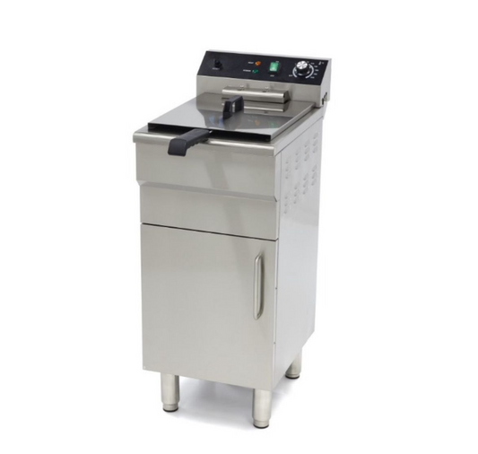 Friteuse Électrique Professionnelle 16L – Triphasée 400V – 5000W – Zone Froide + Robinet de Vidange