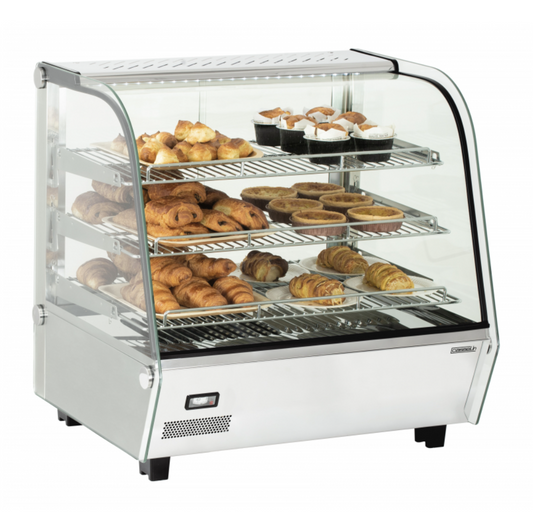 Vitrine Chauffante Casselin – 120L – Inox – 30 à 90°C – Éclairage LED – 1100W