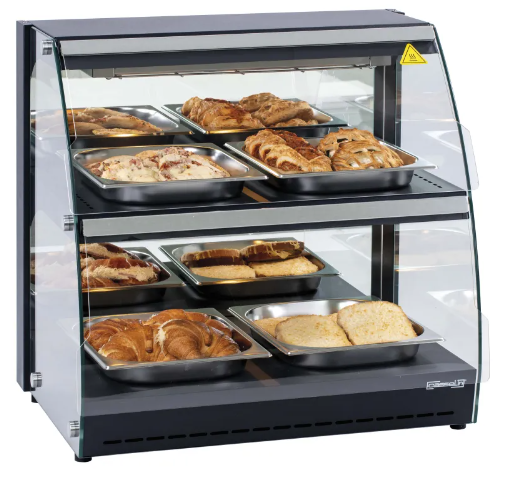 Vitrine Chauffante Self-Service Casselin – 100L – Noir Époxy – 30 à 90°C – LED – 560W
