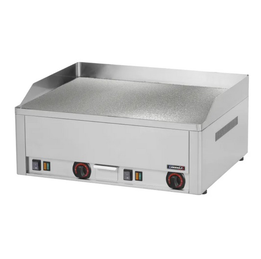 Plaque à Snacker Électrique Casselin 60 – Chrome Texturé – 650 x 480 mm – 6000W – 400V – AISI 304