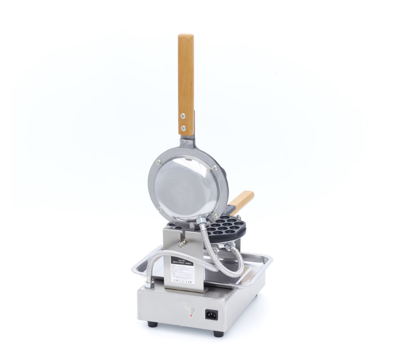 Gaufrier professionnel bubble waffle – 1415 W – Rotatif inox – Minuterie & plateau d’égouttage