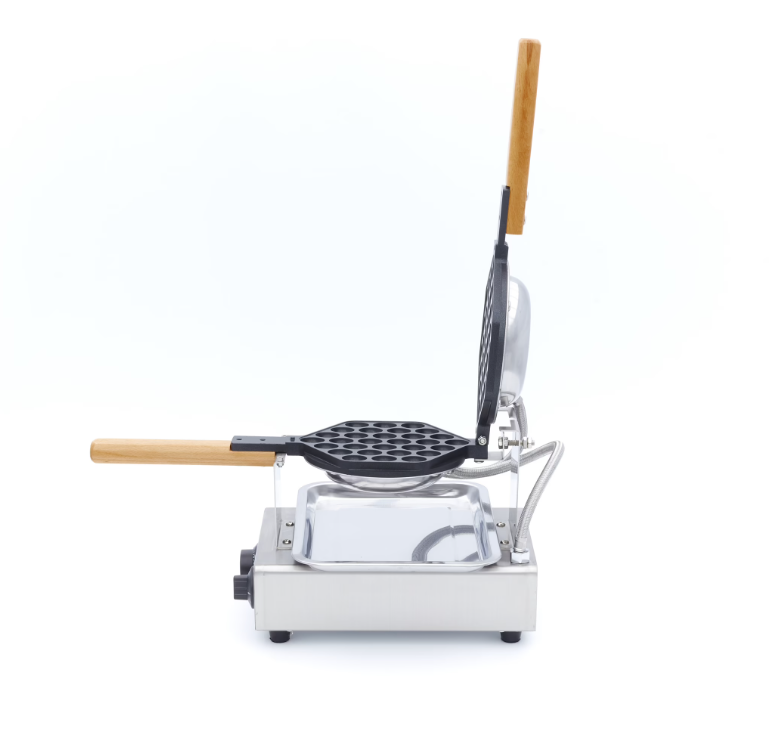 Gaufrier professionnel bubble waffle – 1415 W – Rotatif inox – Minuterie & plateau d’égouttage