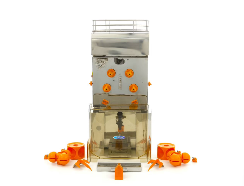 Presse-orange électrique professionnel – 200 W – 25 oranges/min – Bac 20 kg – avec robinet