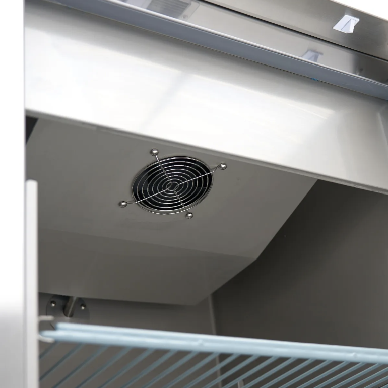 Armoire réfrigérée positive - 400 L - 3 étagères réglables (1/1 GN) - acier inoxydable - sur roulettes